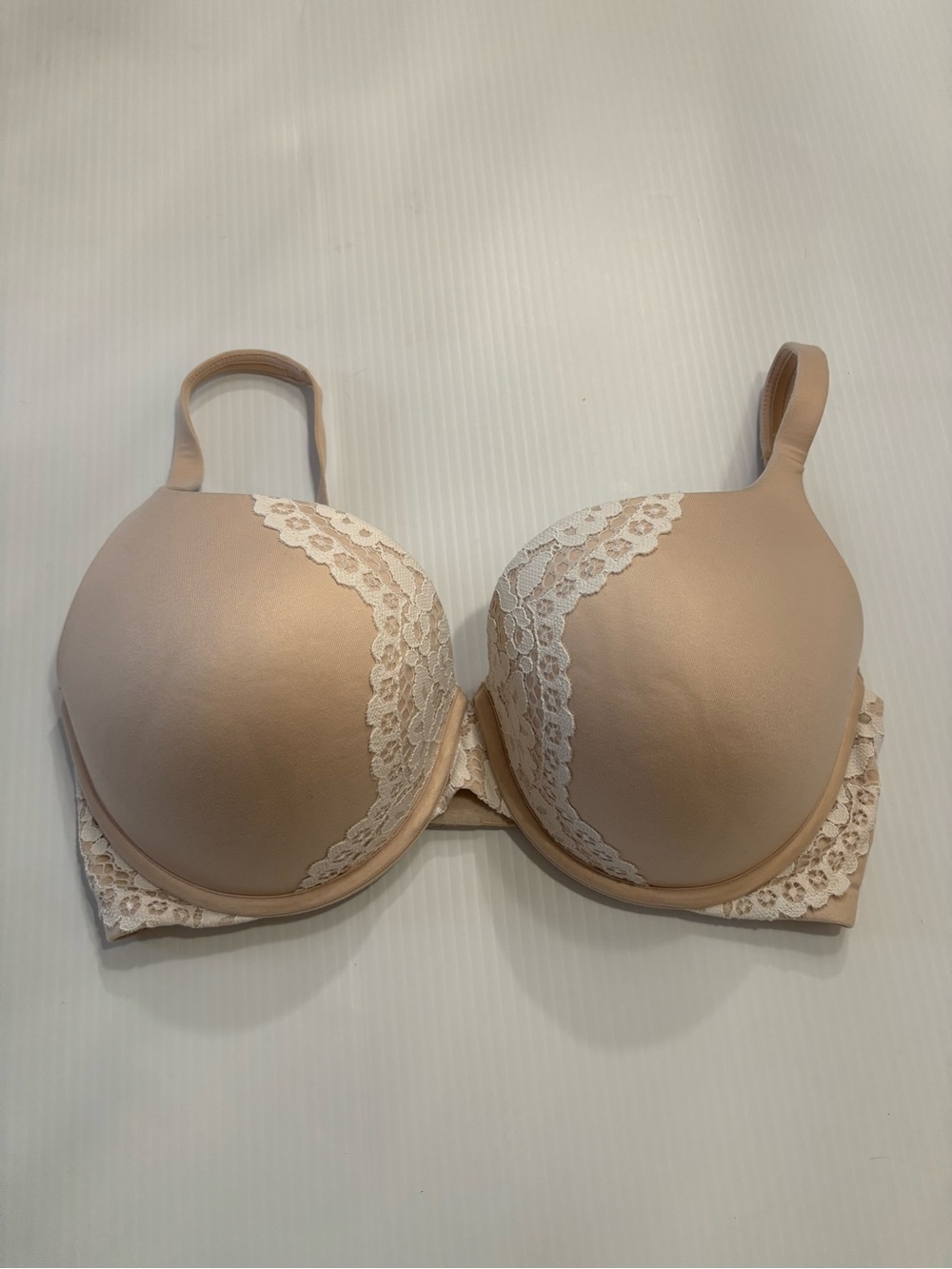 Victorias Secret Body By Victoria Perfect Shape Bra Nude Beige Floral 36DD